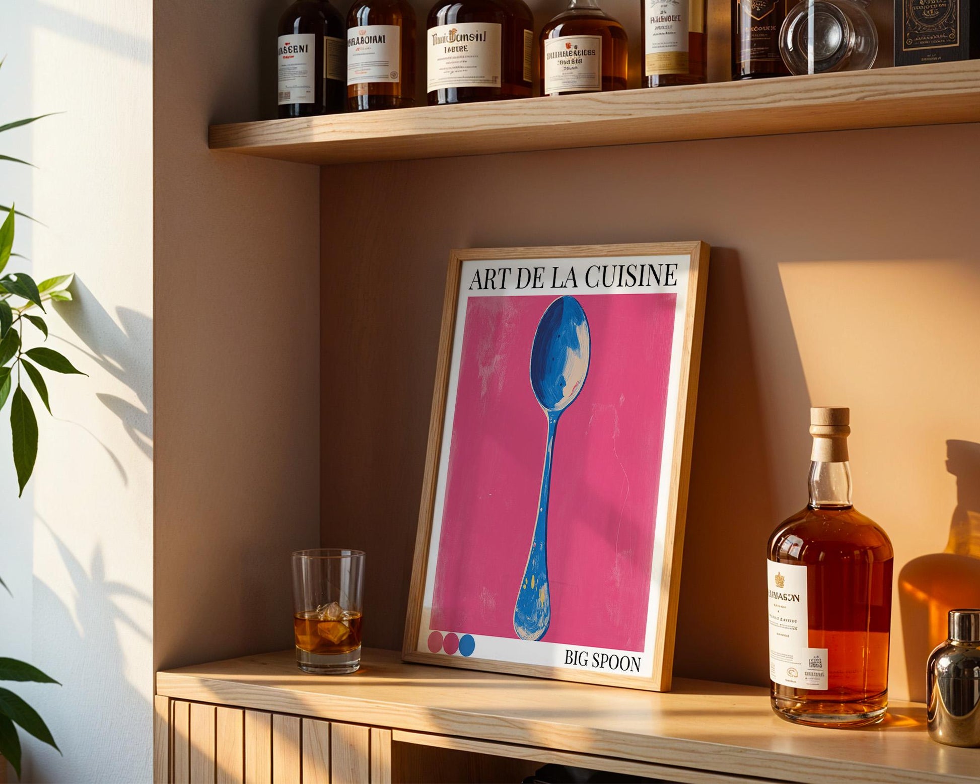 Kitchen Wall Art | Big Pink Spoon Poster