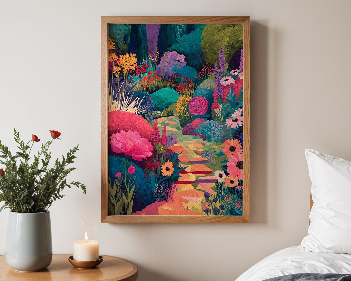 Maximalist Garden Wall Art | Retro Floral Print
