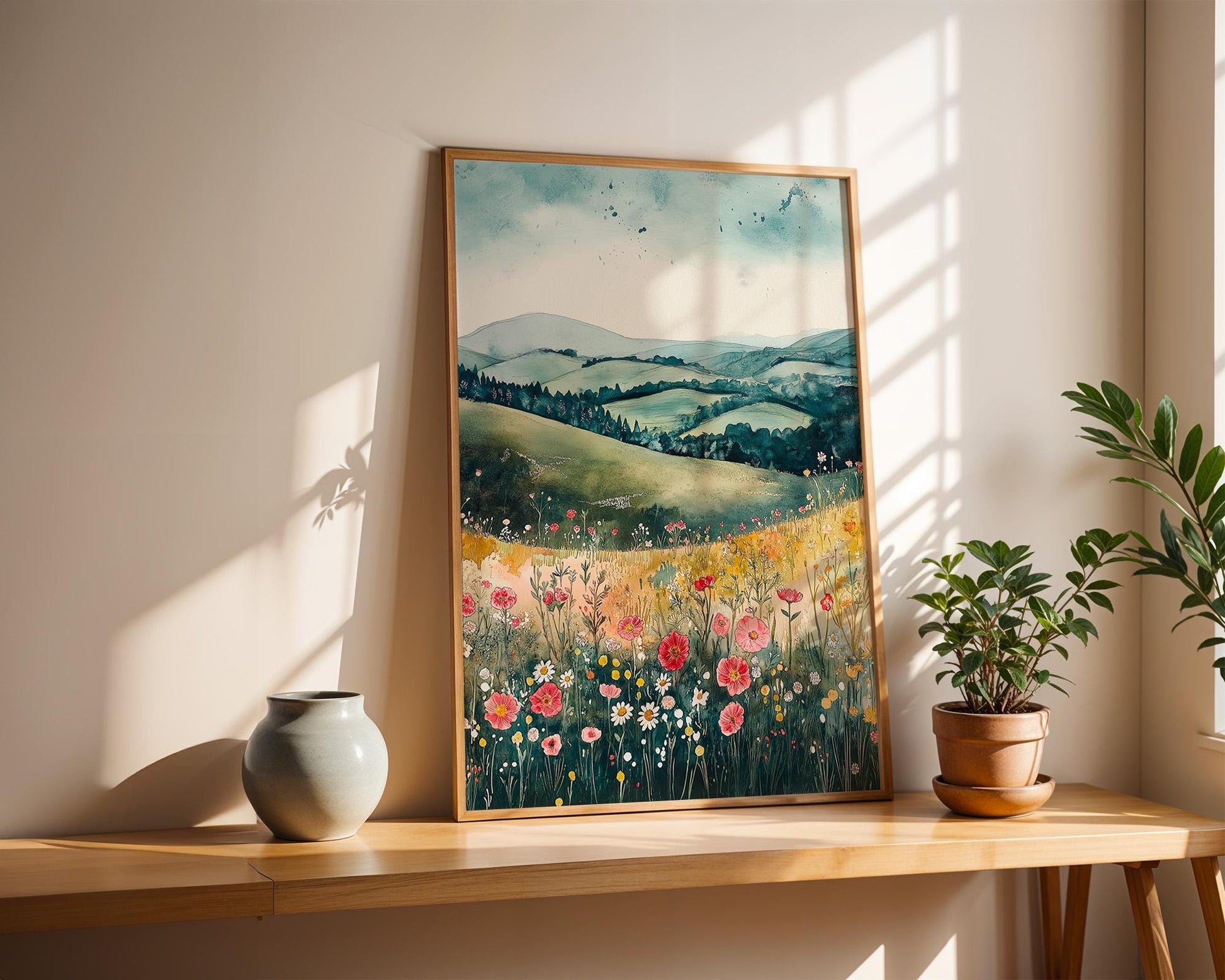 Gallery Wall Art | Wildflower Watercolor Painting