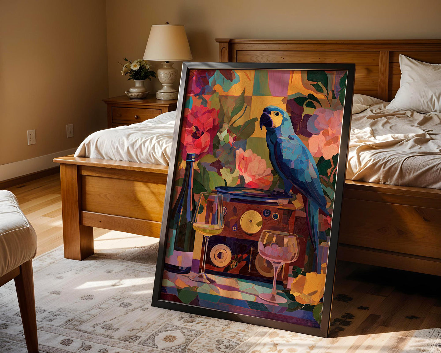 Dopamine Decor | Colourful Parrot Wall Art