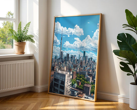 Japanese Wall Art | Anime Tokyo Skyline Poster