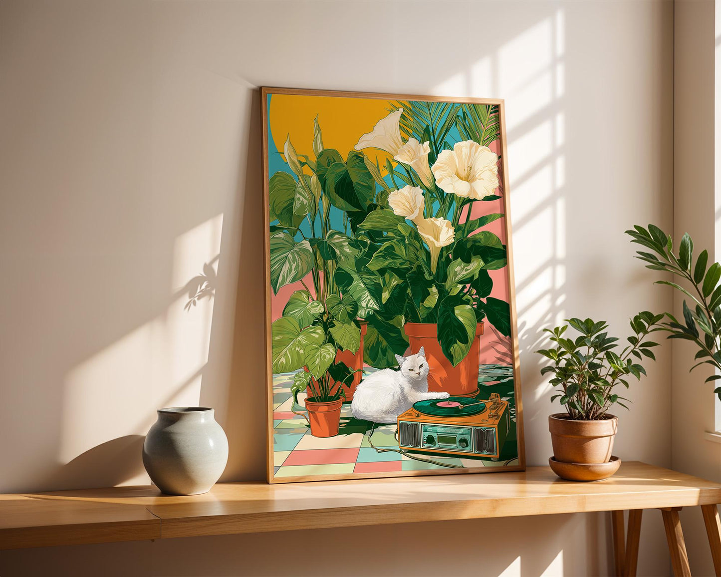 Abstract Retro Wall Art | Quirky Animal Poster Maximalist Decor