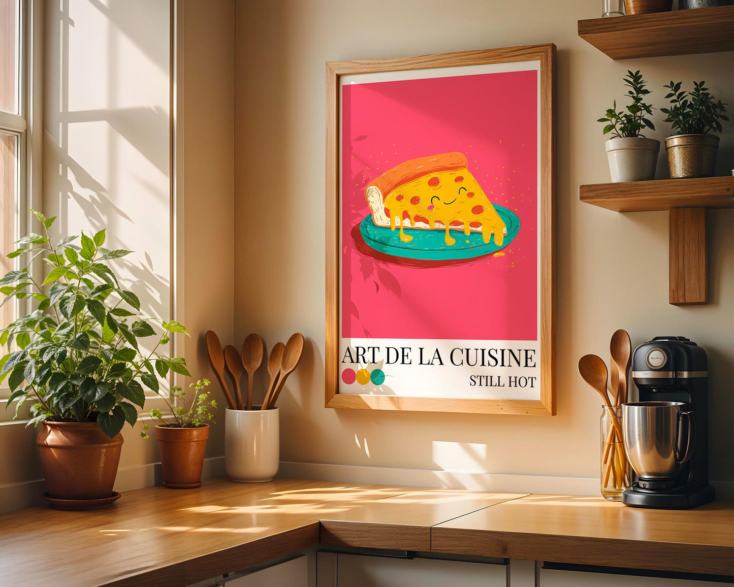 Kitchen Wall Art | Colorful Pizza Wall Art
