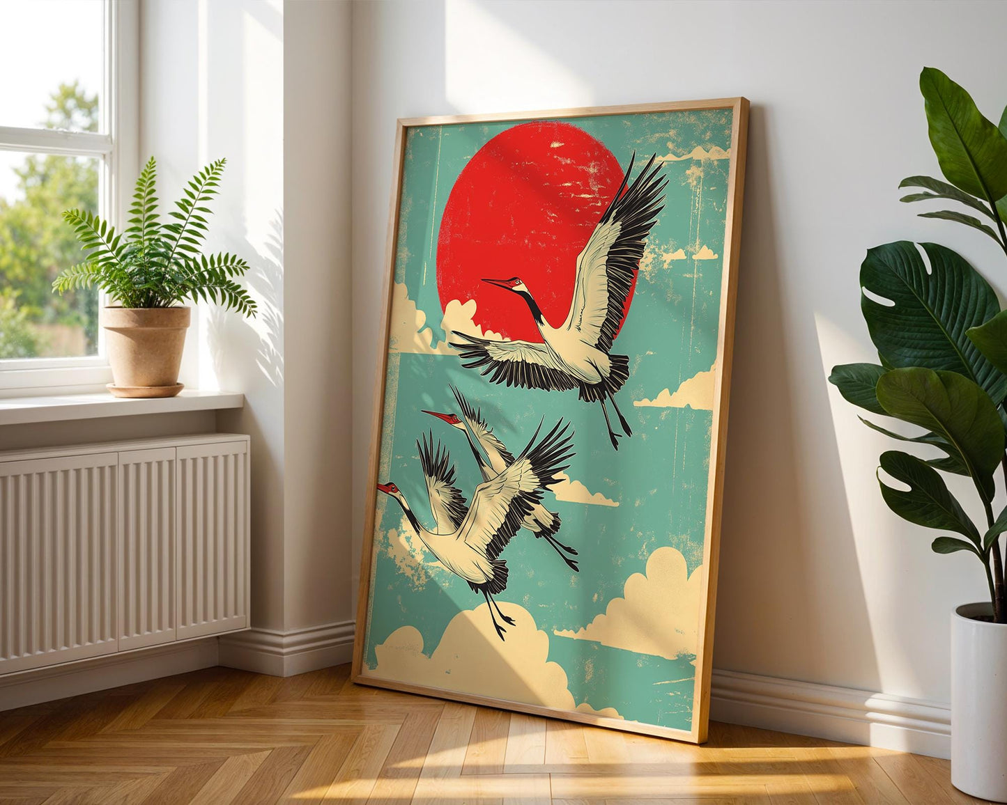 Japanese Wall Art | Japanese Crane Art Print