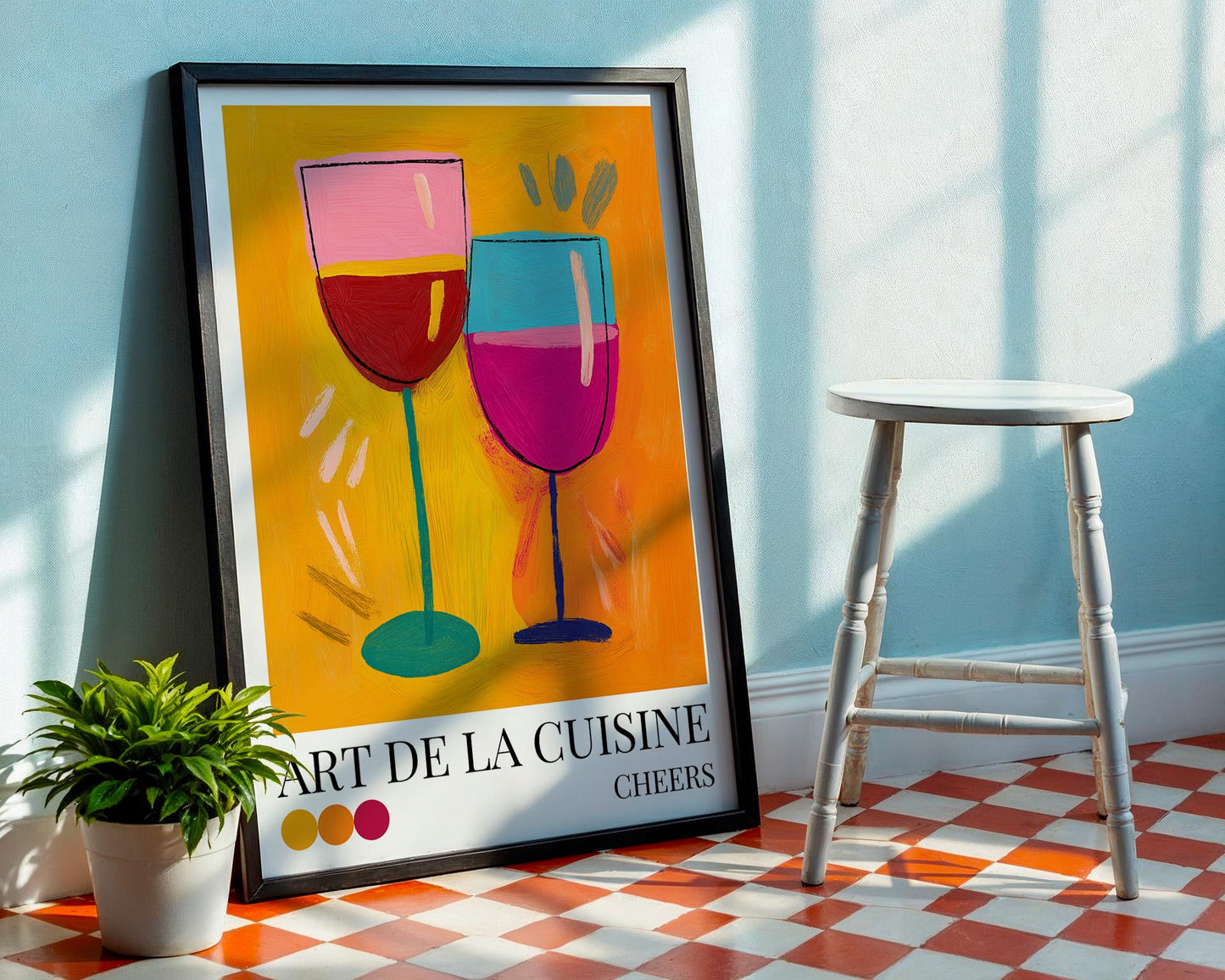 Kitchen Wall Art | Wine Glasses Wall Art