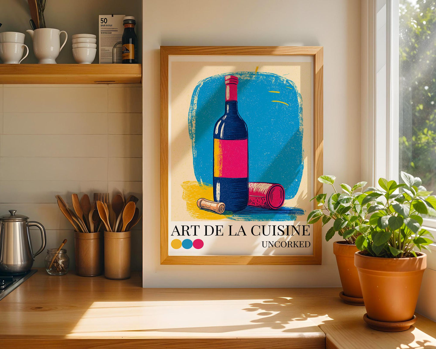 Kitchen Wall Art | Wine Bottle Wall Art