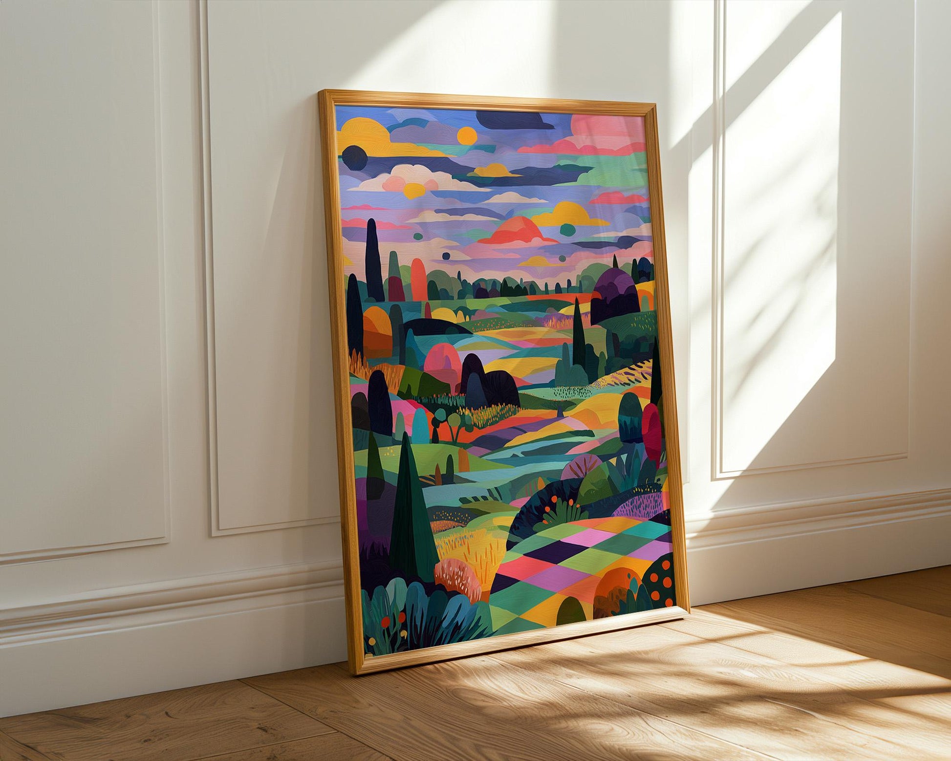 Maximalist Floral Wall Art | Abstract Geometric Print