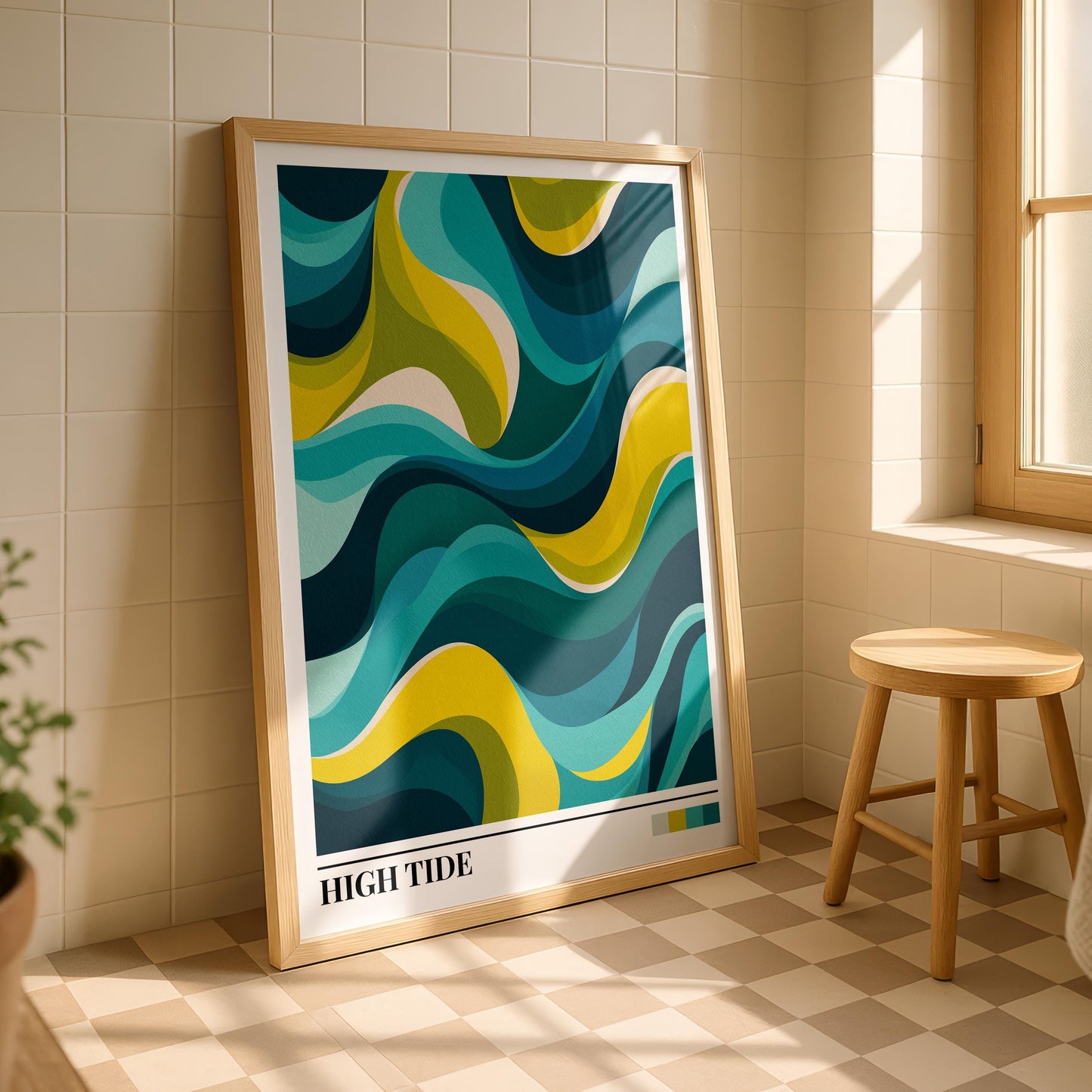 Bathroom Wall Art | Abstract Sea Wall Art