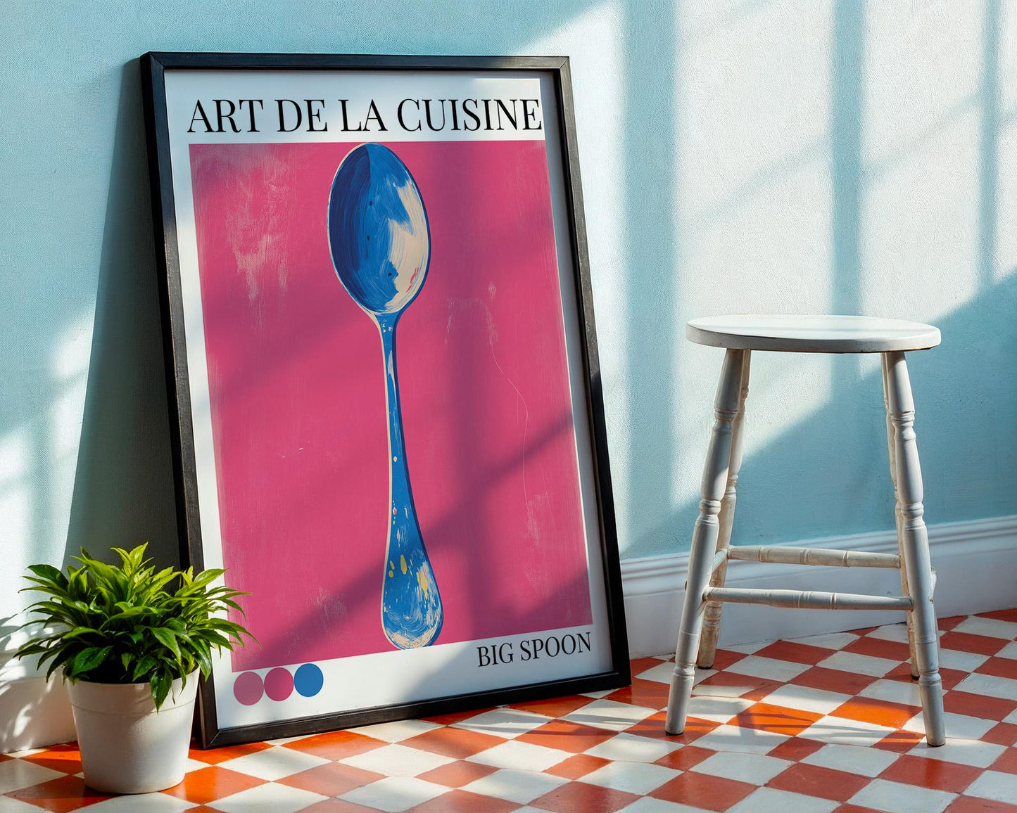 Kitchen Wall Art | Big Pink Spoon Poster