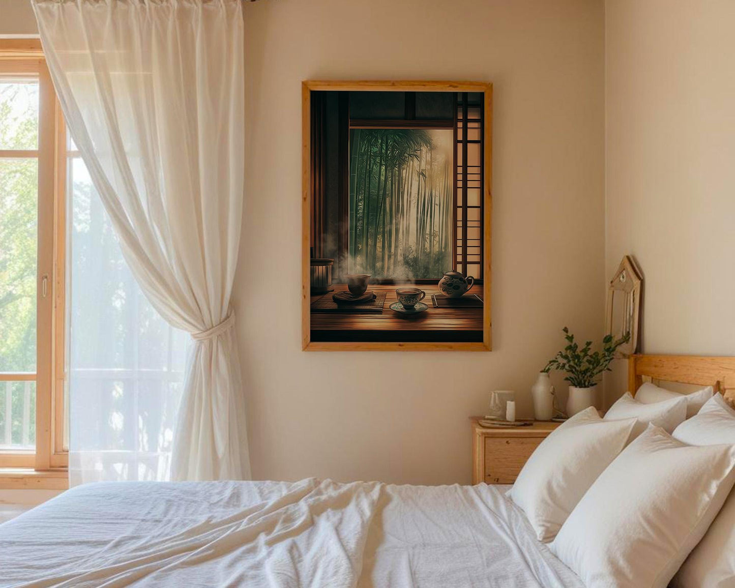 Japanese Wall Art Print | Bamboo Forest Art & Zen Decor