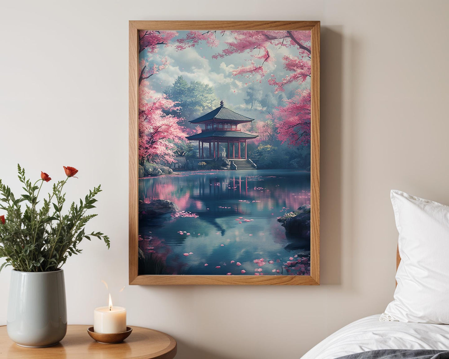 Japanese Wall Art | Japanese Cherry Blossom Print