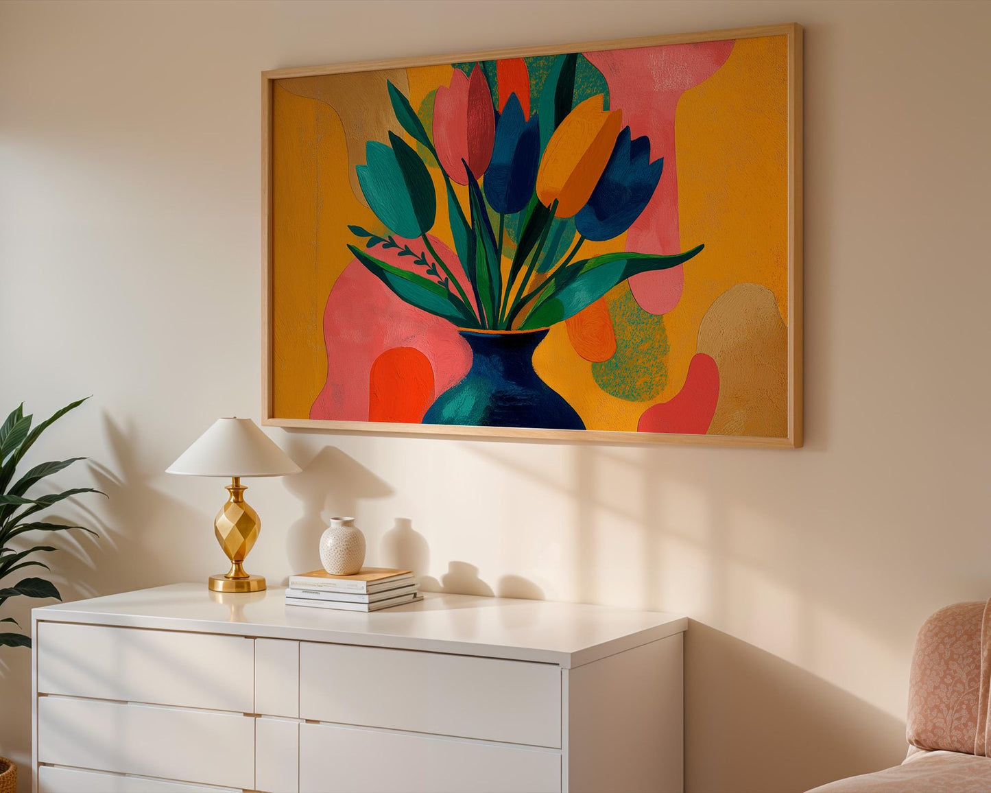 Kitchen Wall Art | Colorful Maximalist Flower