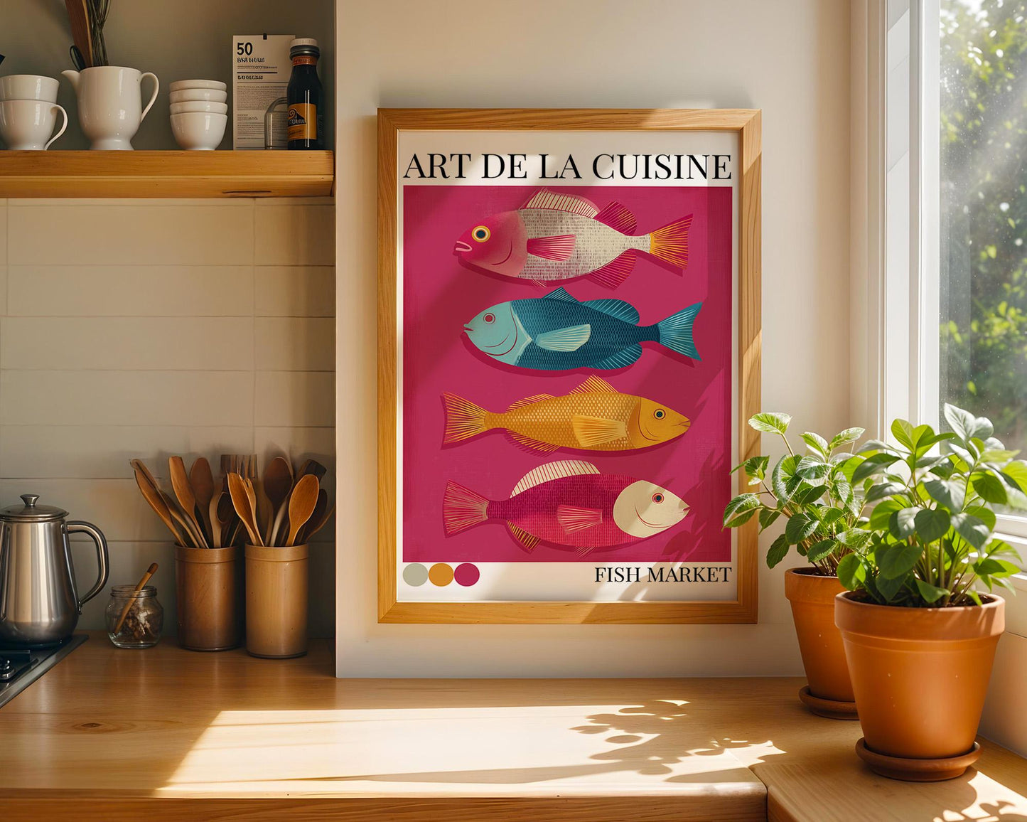 Kitchen Wall Art | Colorful Fish Poster