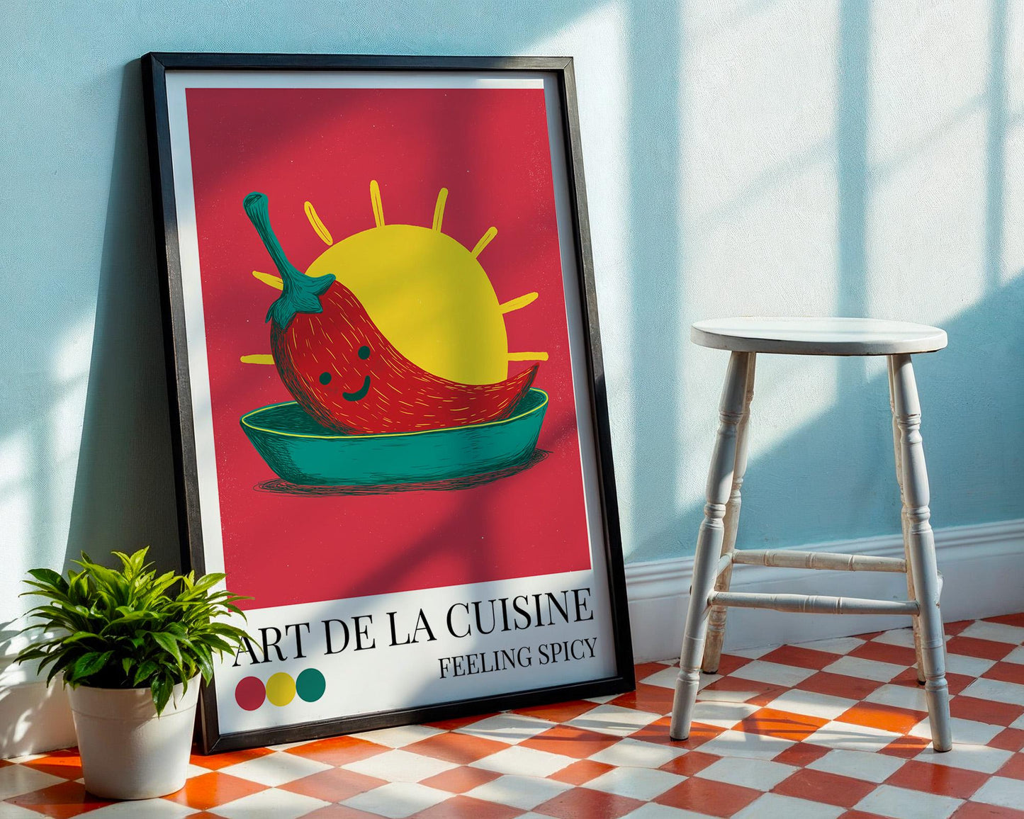 Chili Kitchen Wall Art | Maximalist Dopamine Decor