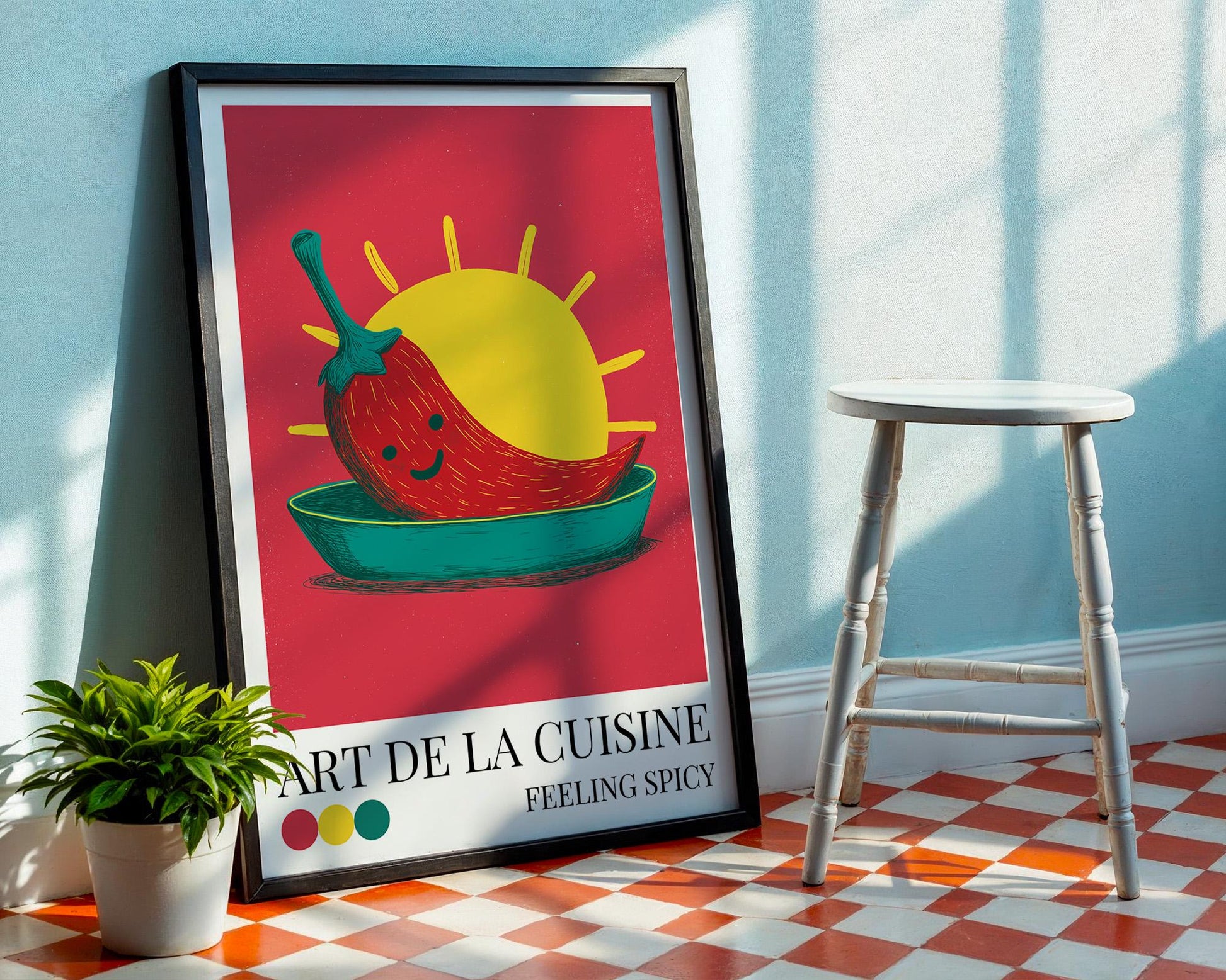 Chili Kitchen Wall Art | Maximalist Dopamine Decor