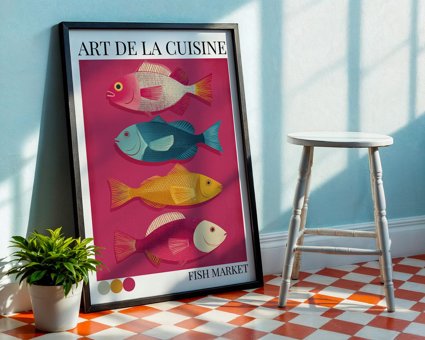 Kitchen Wall Art | Colorful Fish Poster