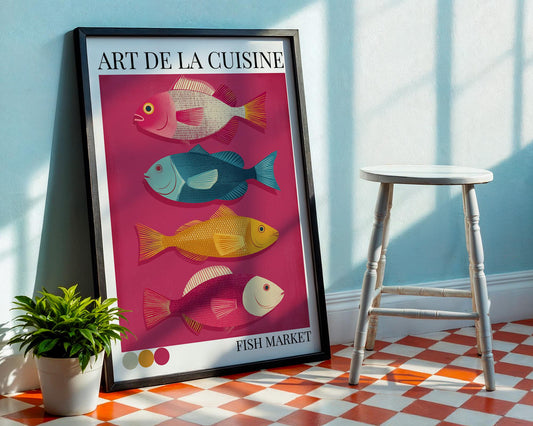 Kitchen Wall Art | Colorful Fish Poster