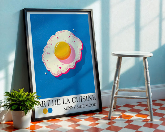 Kitchen Wall Art | Vibrant Fried Egg Print