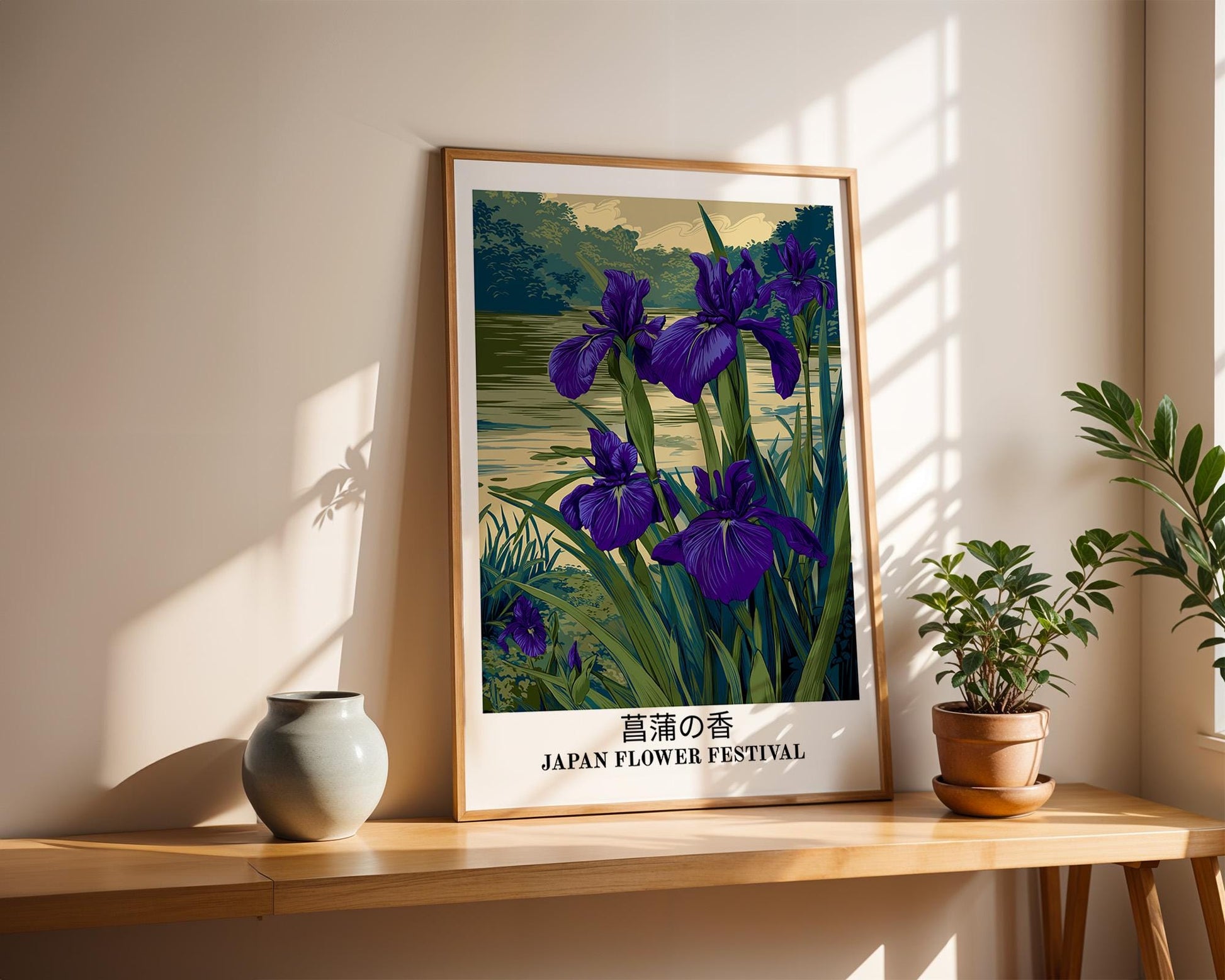 Japanese Wall Art | Japanese Iris Wall Art