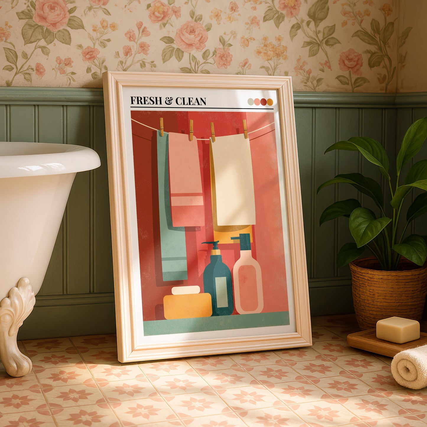 Bathroom Wall Art | Colorful Bold Wall Print