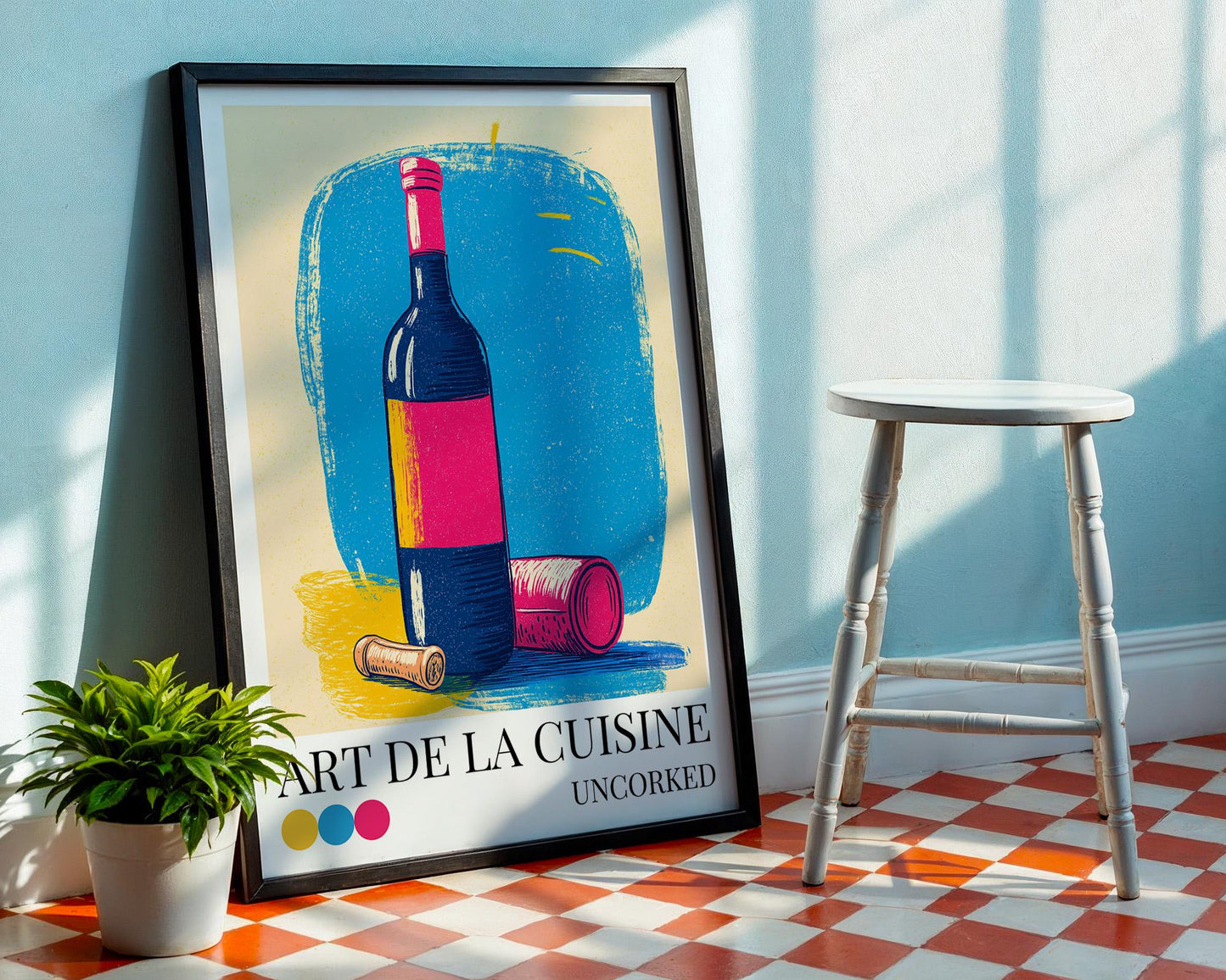 Kitchen Wall Art | Wine Bottle Wall Art