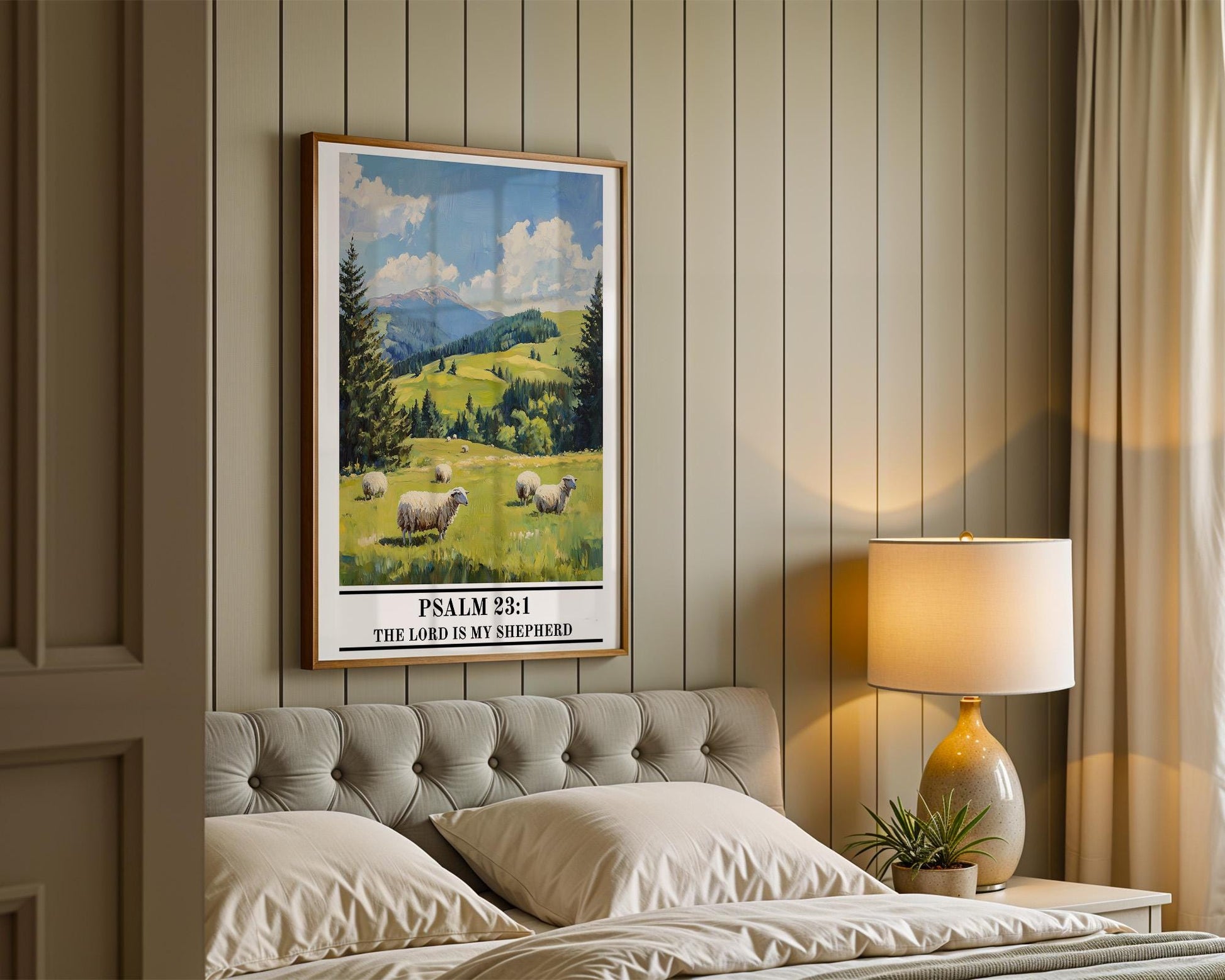 Christian Wall Art | Psalm 23:1 Bible Verse Poster