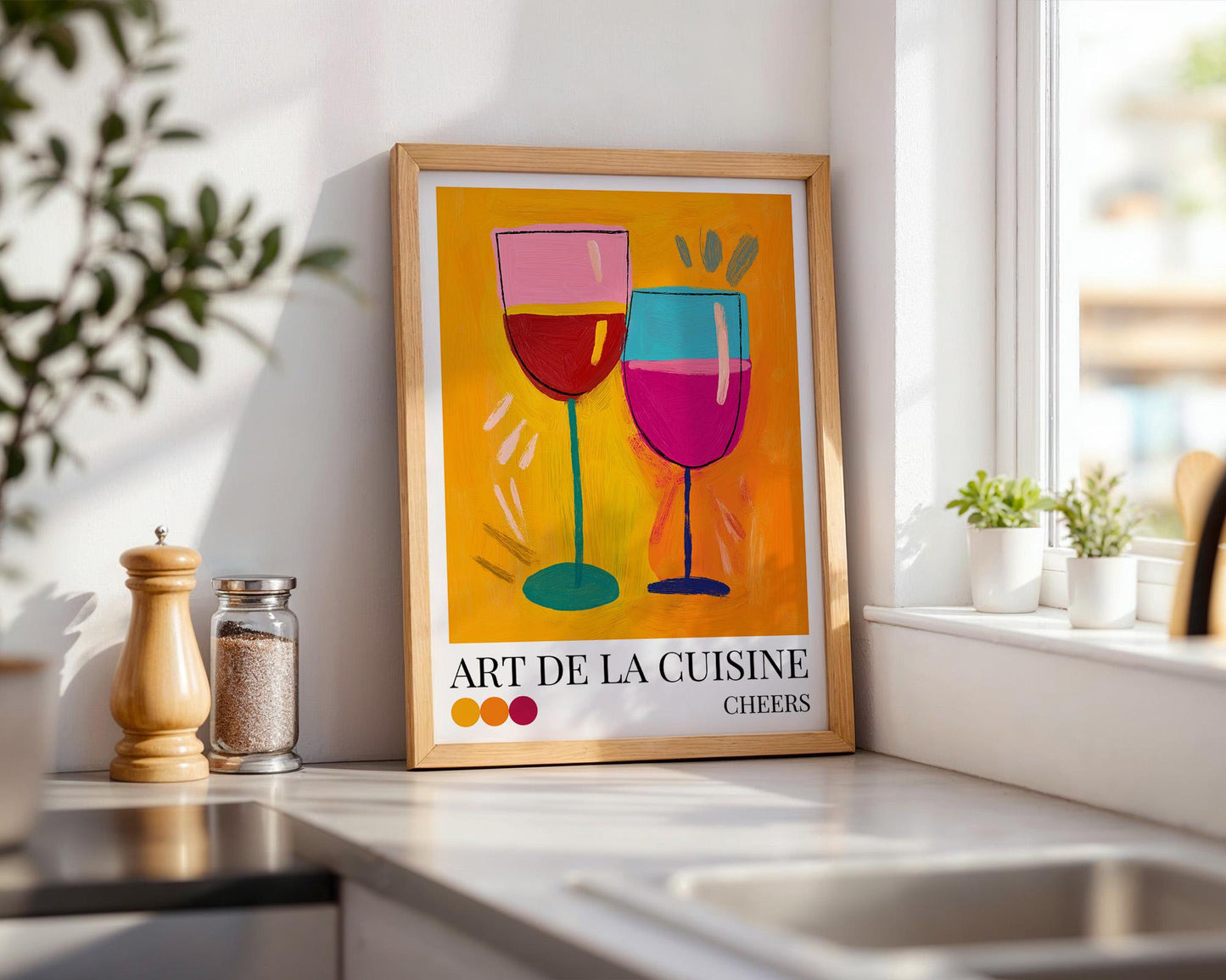Kitchen Wall Art | Wine Glasses Wall Art