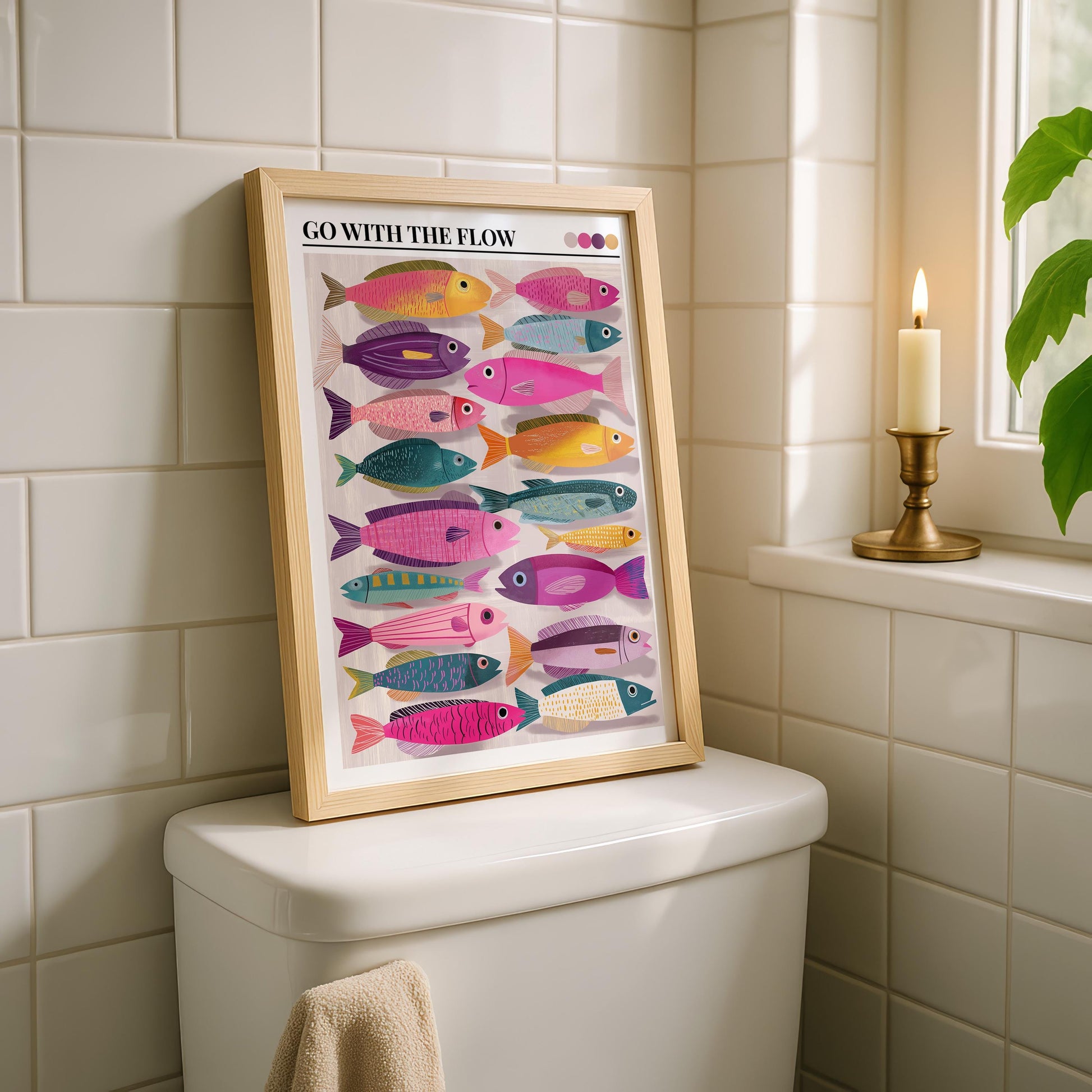 Bathroom Wall Art | Fish Bathroom Wall Art