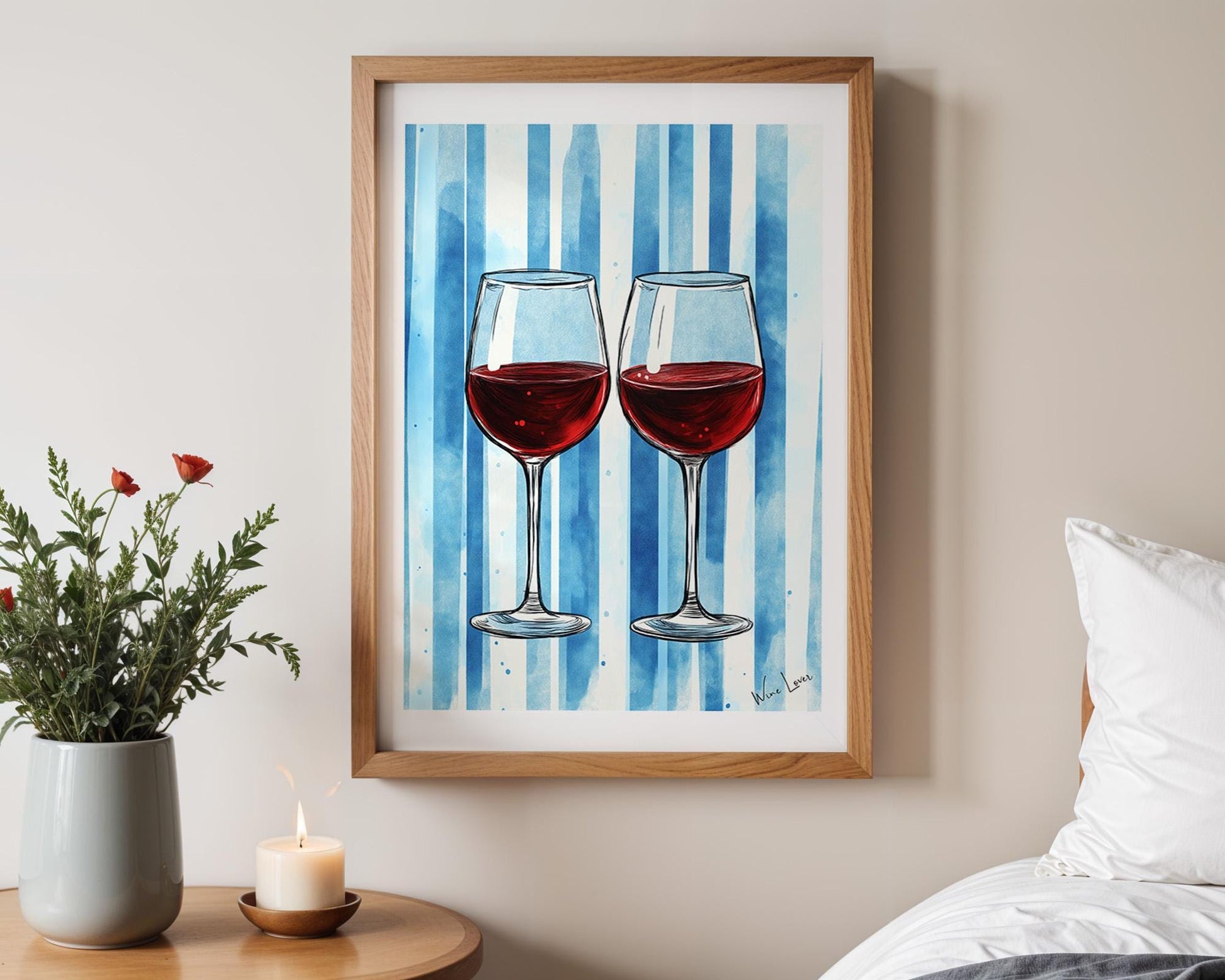 Kitchen Wall Art | Red Wine Wall Art