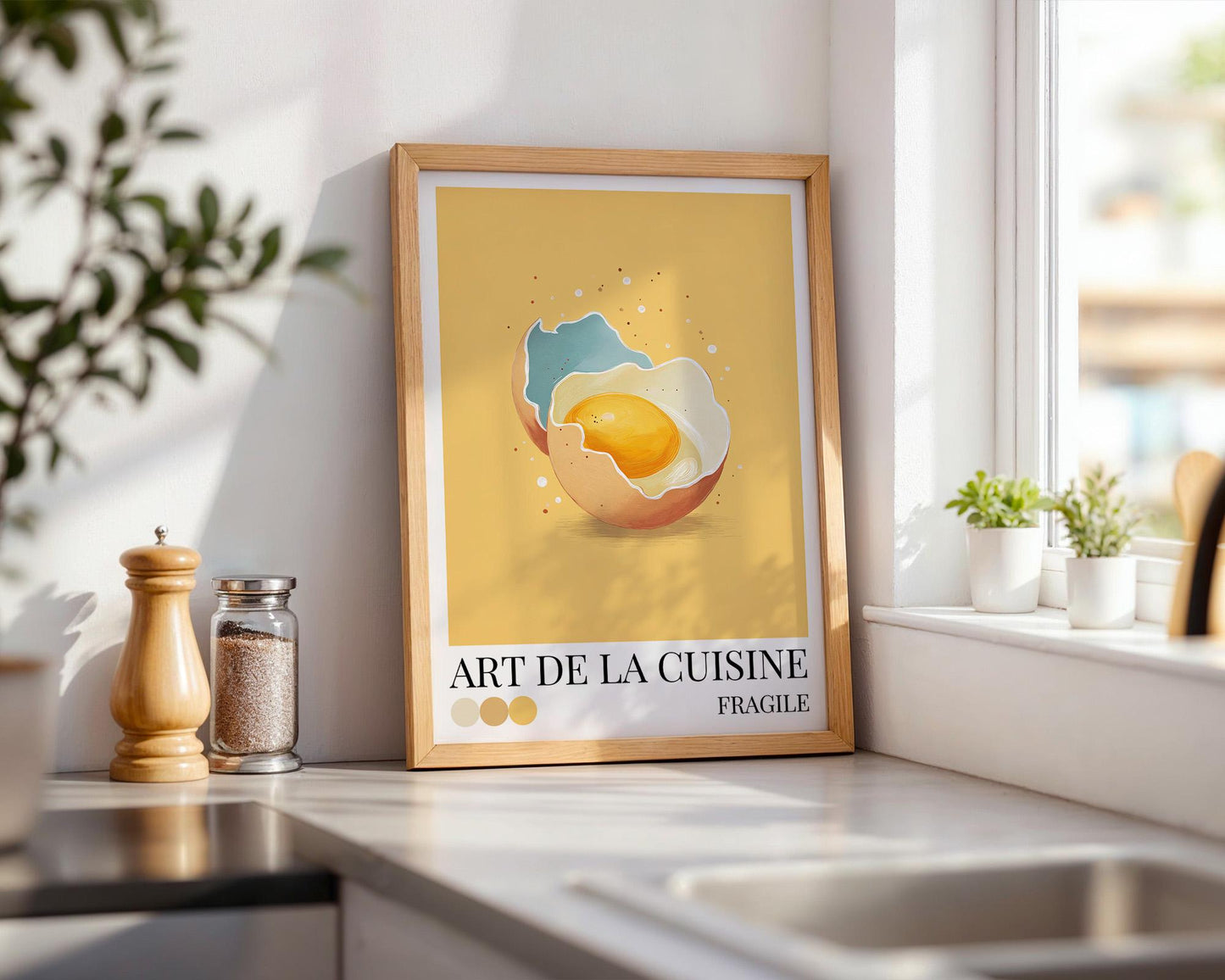 Kitchen Wall Art | Cracked Egg Art Print