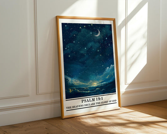 Christian Wall Art | Psalm 19:1 Art Print