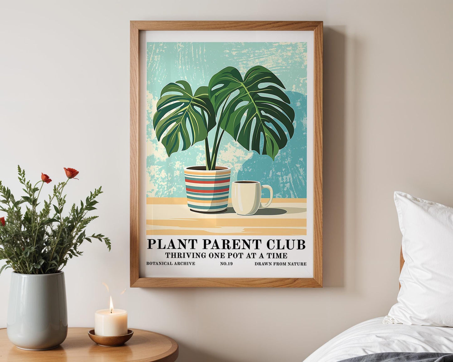 Flower Wall Decor | Monstera Plant Poster