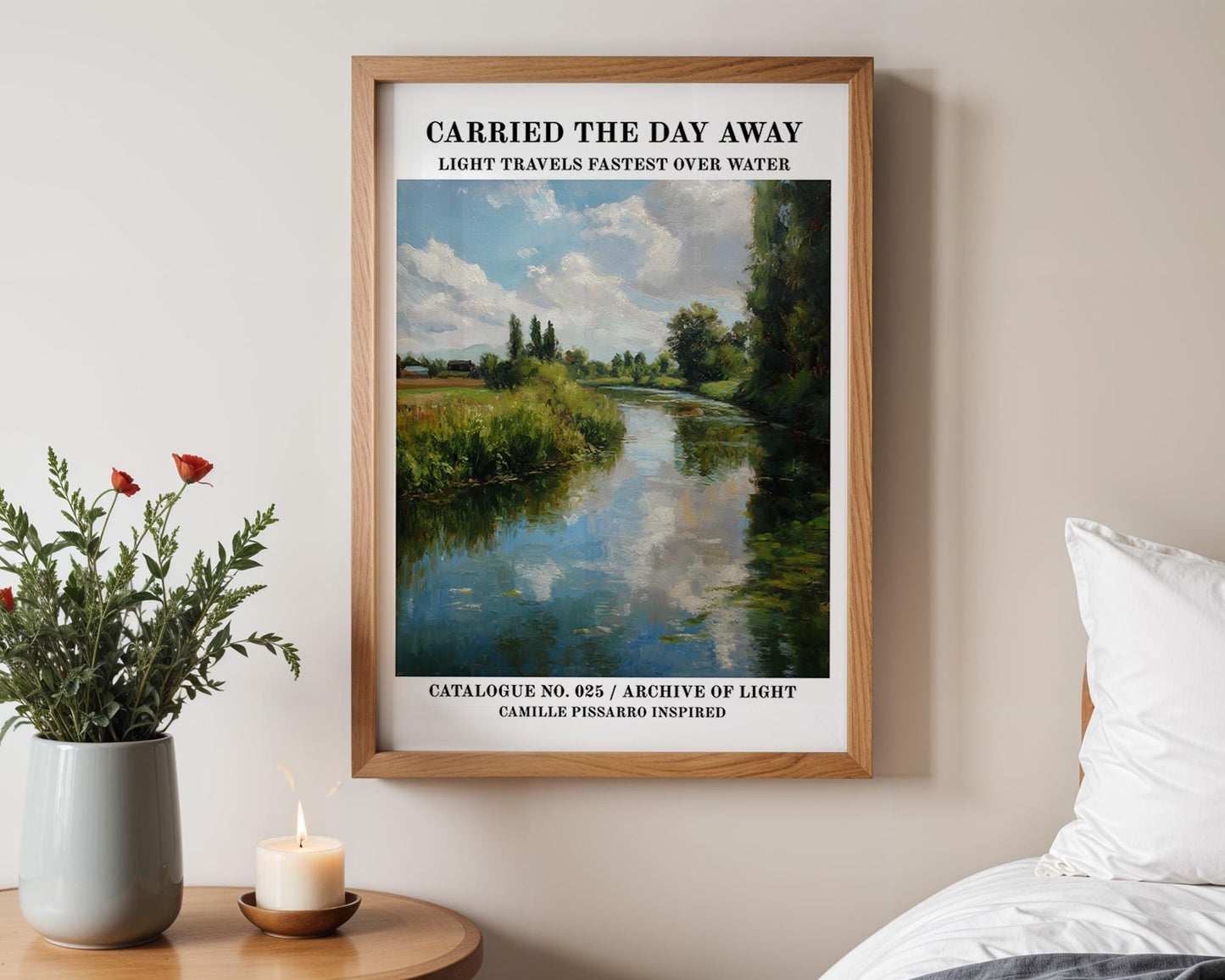 Gallery Wall Art | Camille Pissarro Inspired River Landscape Poster