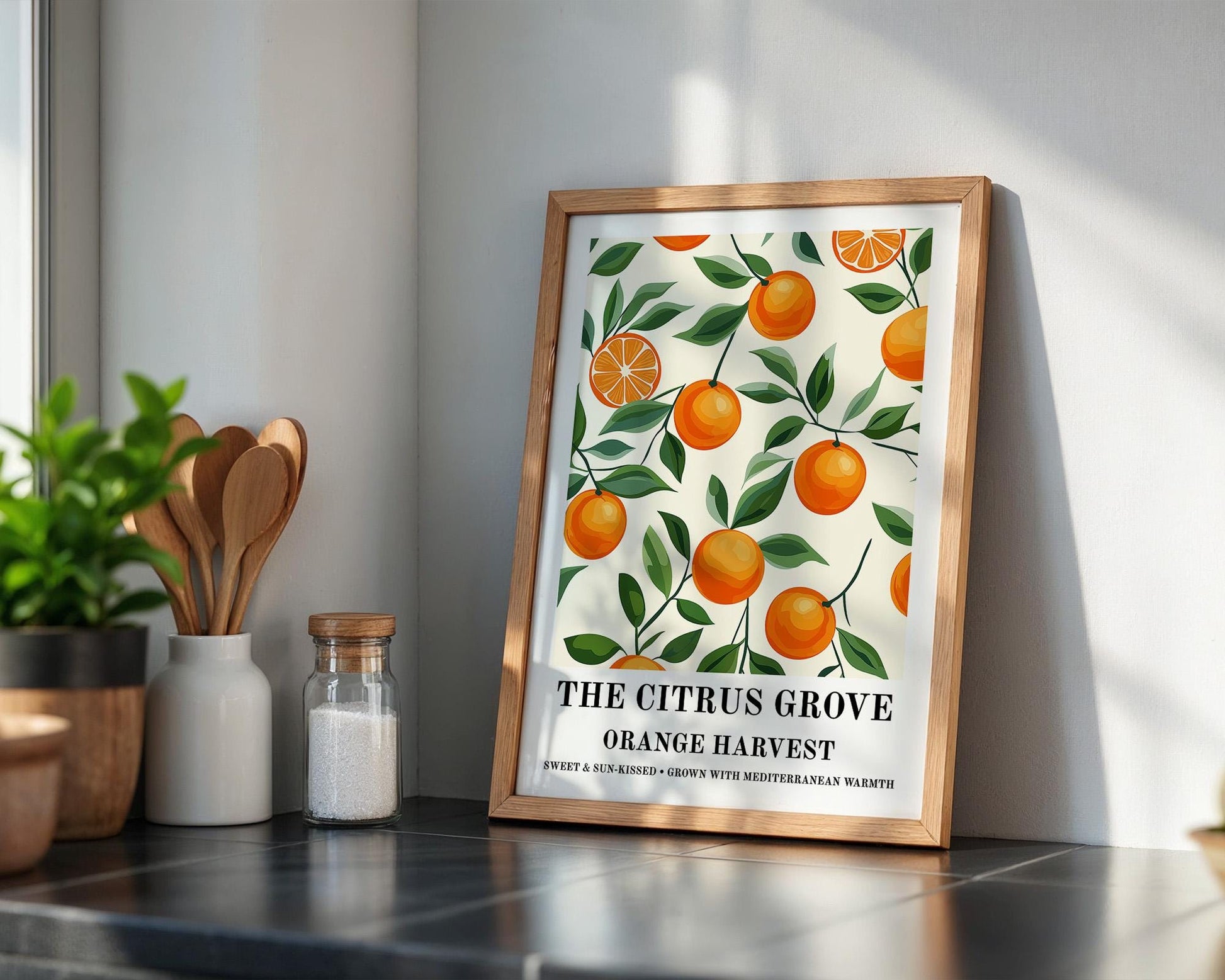 Kitchen Wall Art | Orange Fruit Poster