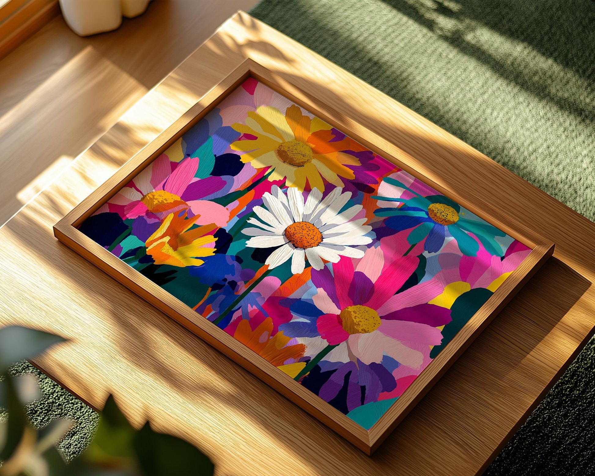 Maximalist Daisy Wall Art | Colorful Floral Print
