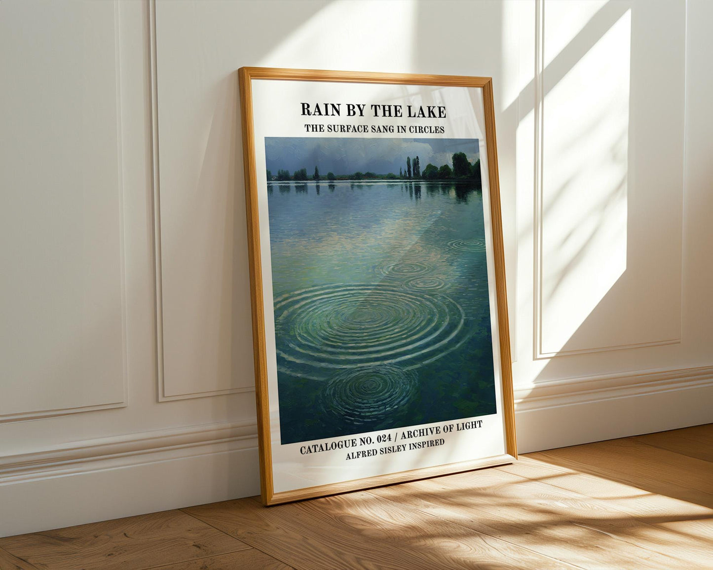 Gallery Wall Art | Alfred Sisley Inspired Rain Over Lake Poster