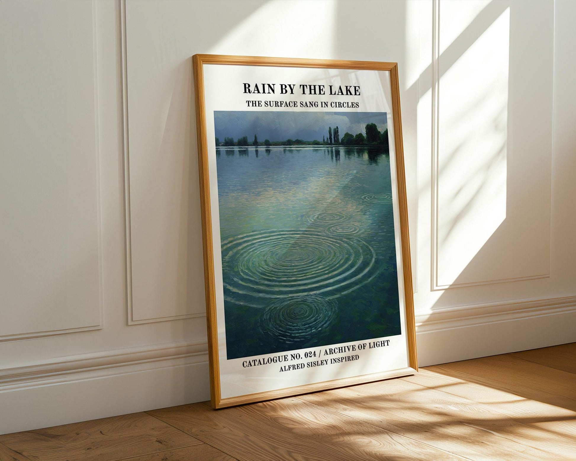 Gallery Wall Art | Alfred Sisley Inspired Rain Over Lake Poster