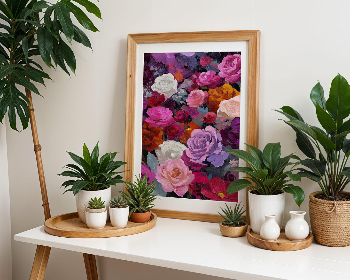 Maximalist Floral Wall Art | Vibrant Garden Decor