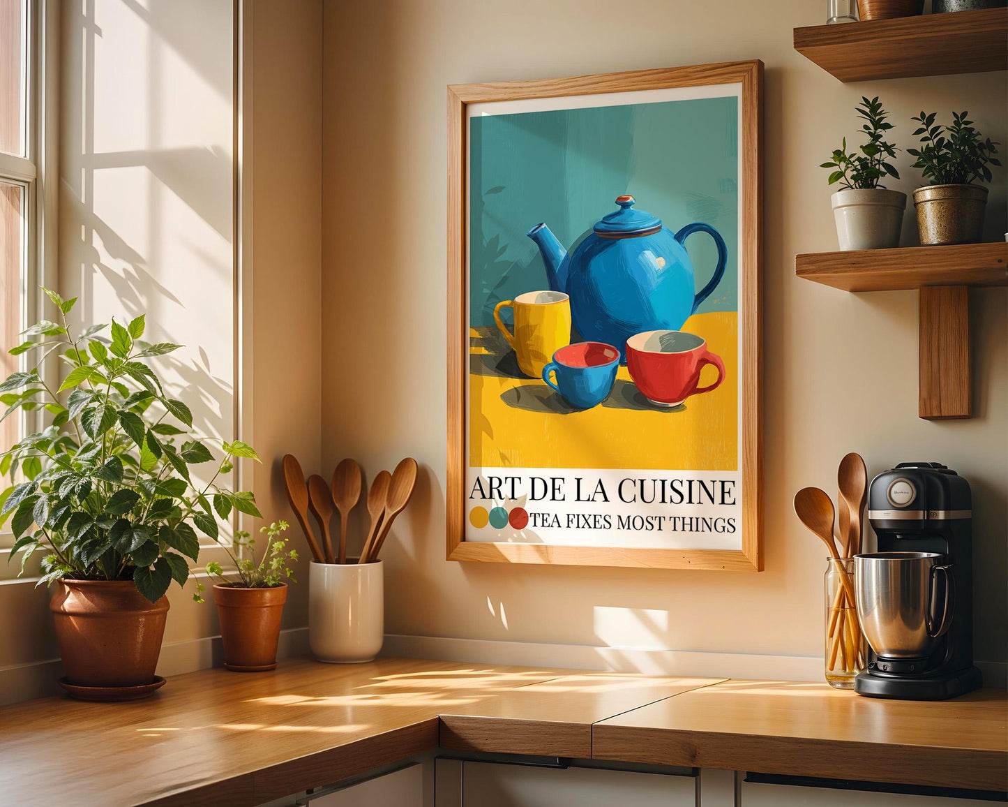 Kitchen Wall Art | Colourful Tea Poster