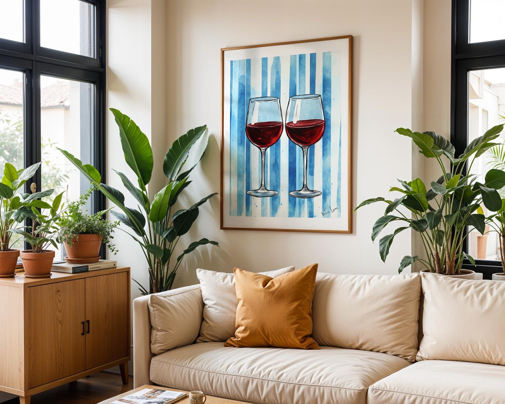 Kitchen Wall Art | Red Wine Wall Art