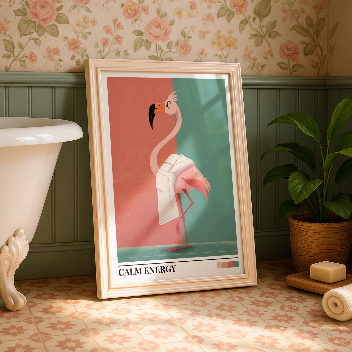 Bathroom Wall Art | Flamingo Bathroom Wall Art