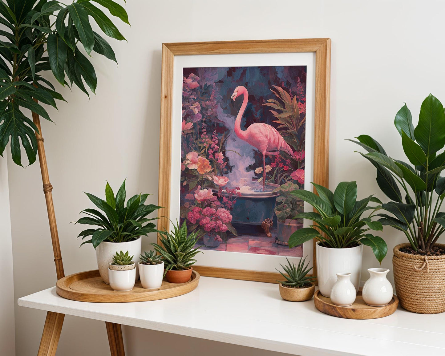 Bathroom Wall Art | Flamingo Bathroom Decor