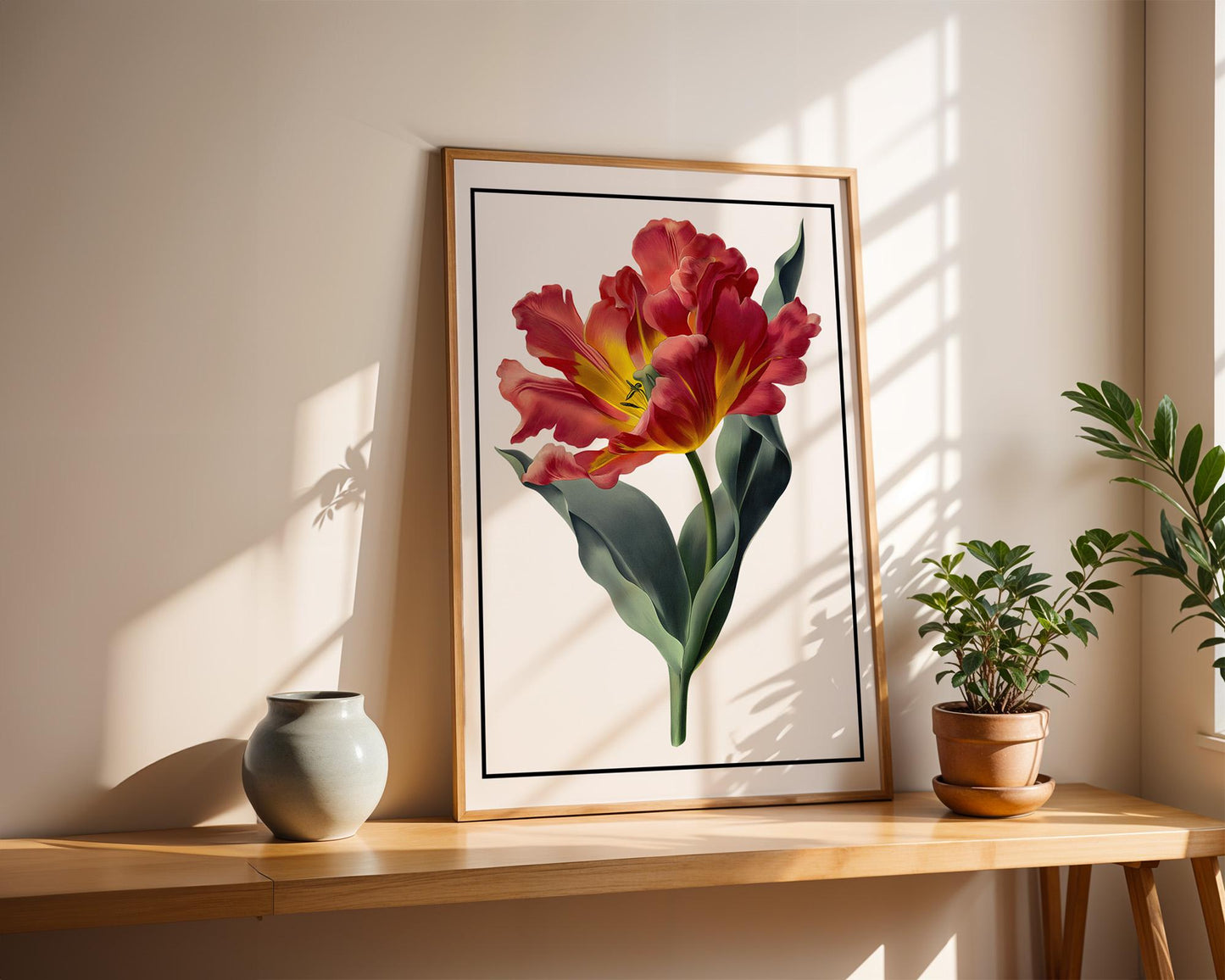 Flower Wall Decor | Vibrant Tulip Flower Poster