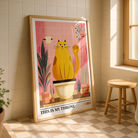 Bathroom Wall Art | Cat Bathroom Wall Art