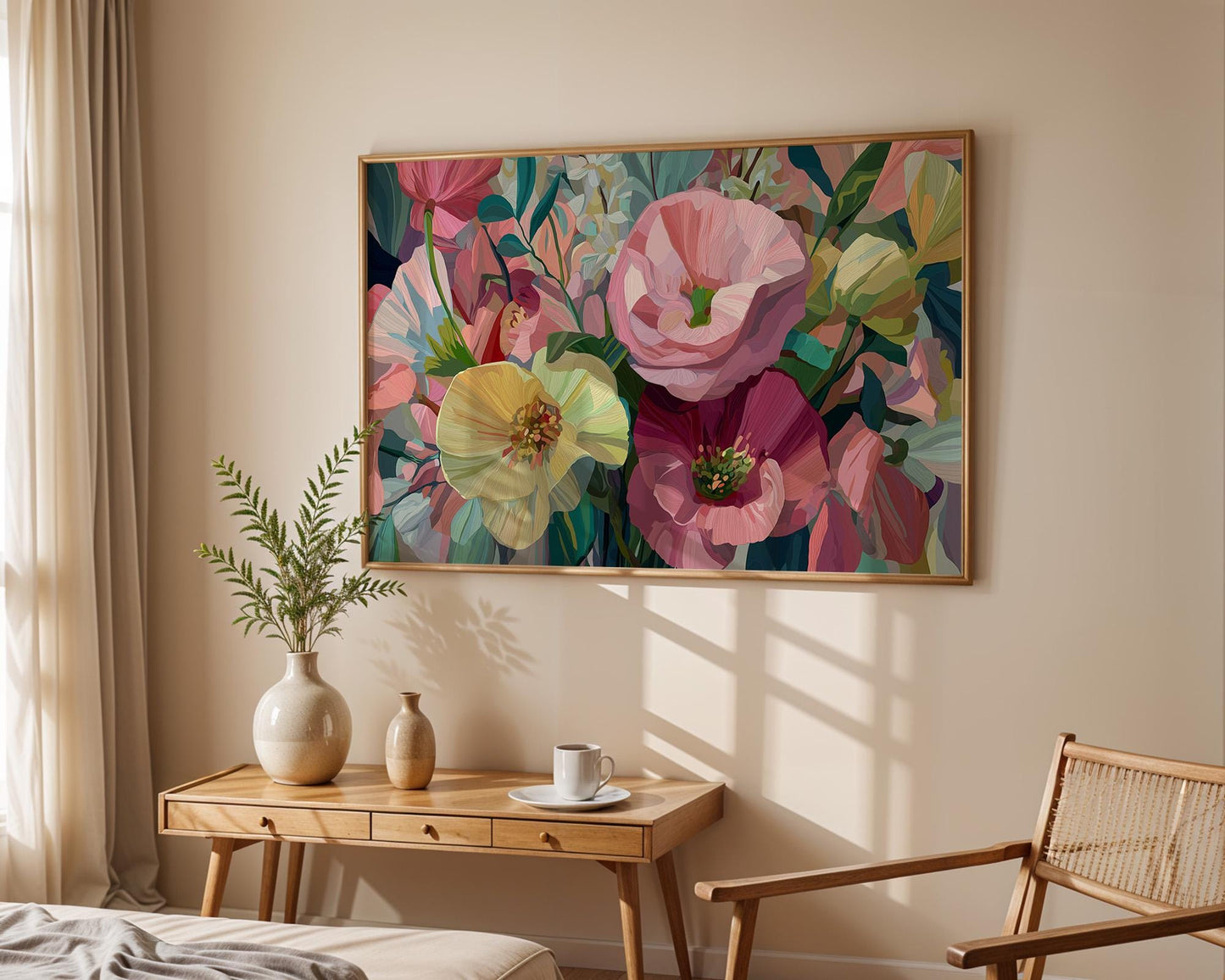 Maximalist Rose Wall Art | Bold Floral Print