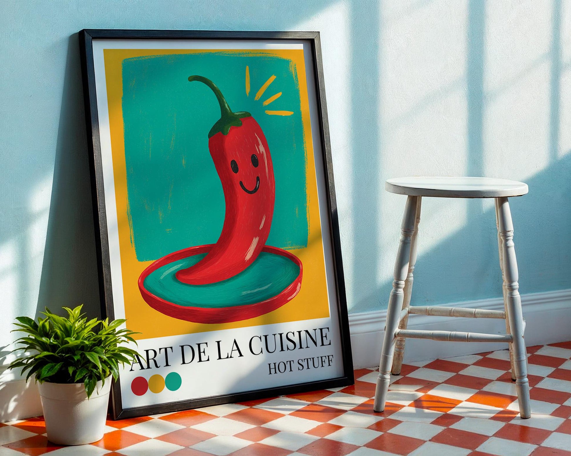 Chili Dopamine Decor | Kitchen Wall Art | Maximalist Wall Art