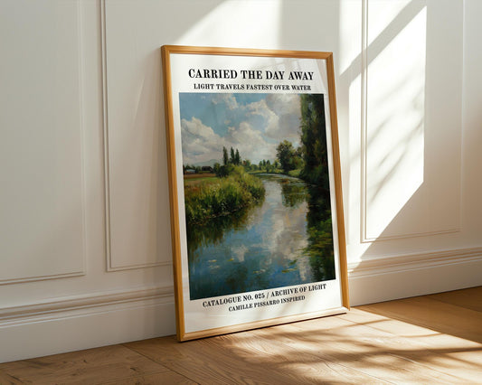 Gallery Wall Art | Camille Pissarro Inspired River Landscape Poster