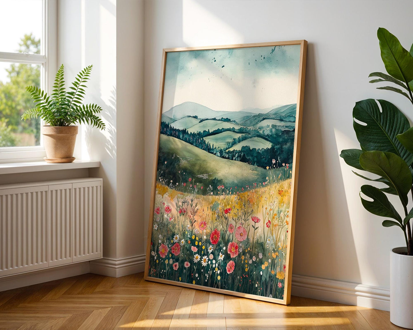 Gallery Wall Art | Wildflower Watercolor Painting