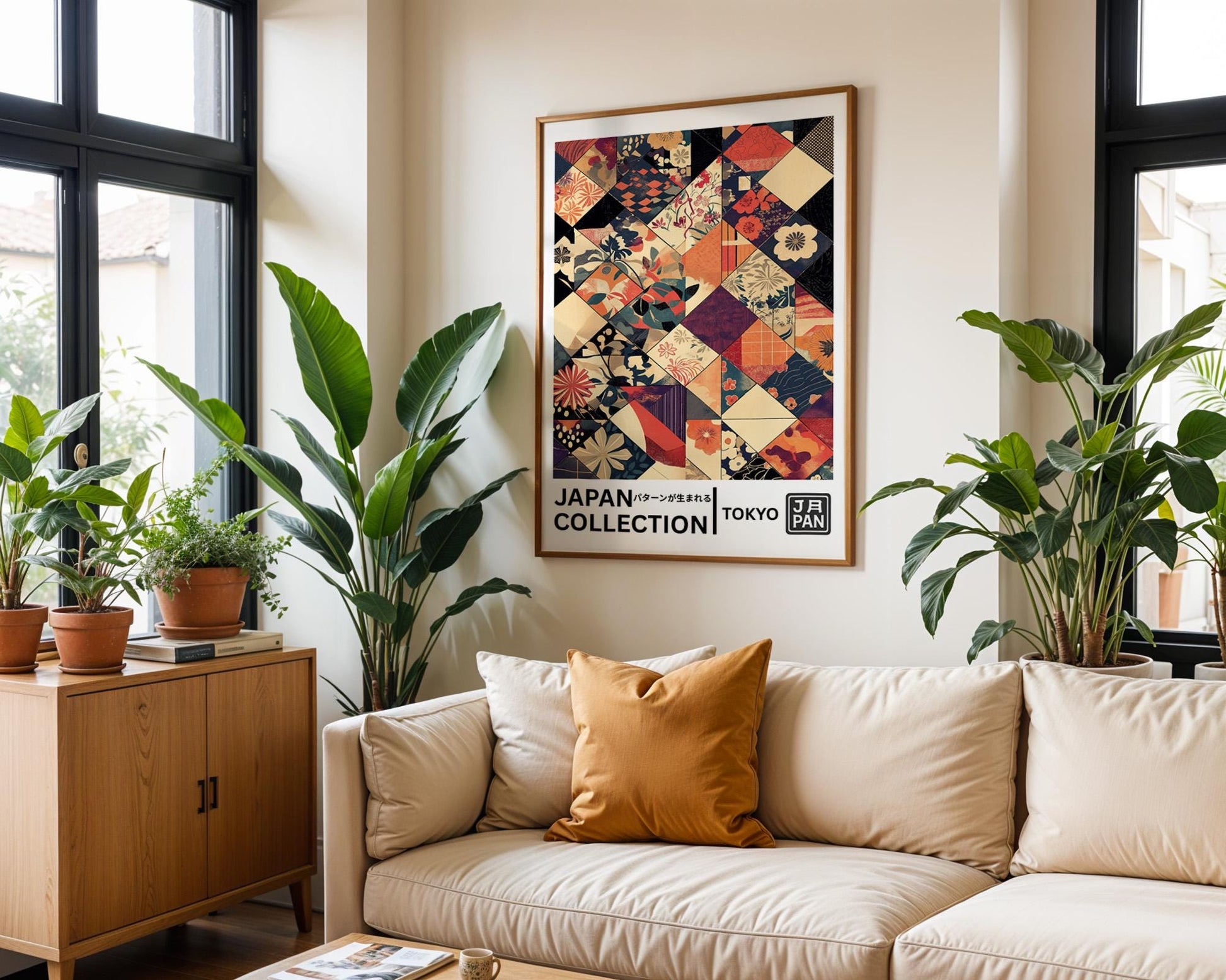 Japanese Wall Art | Japanese Textile Art Print