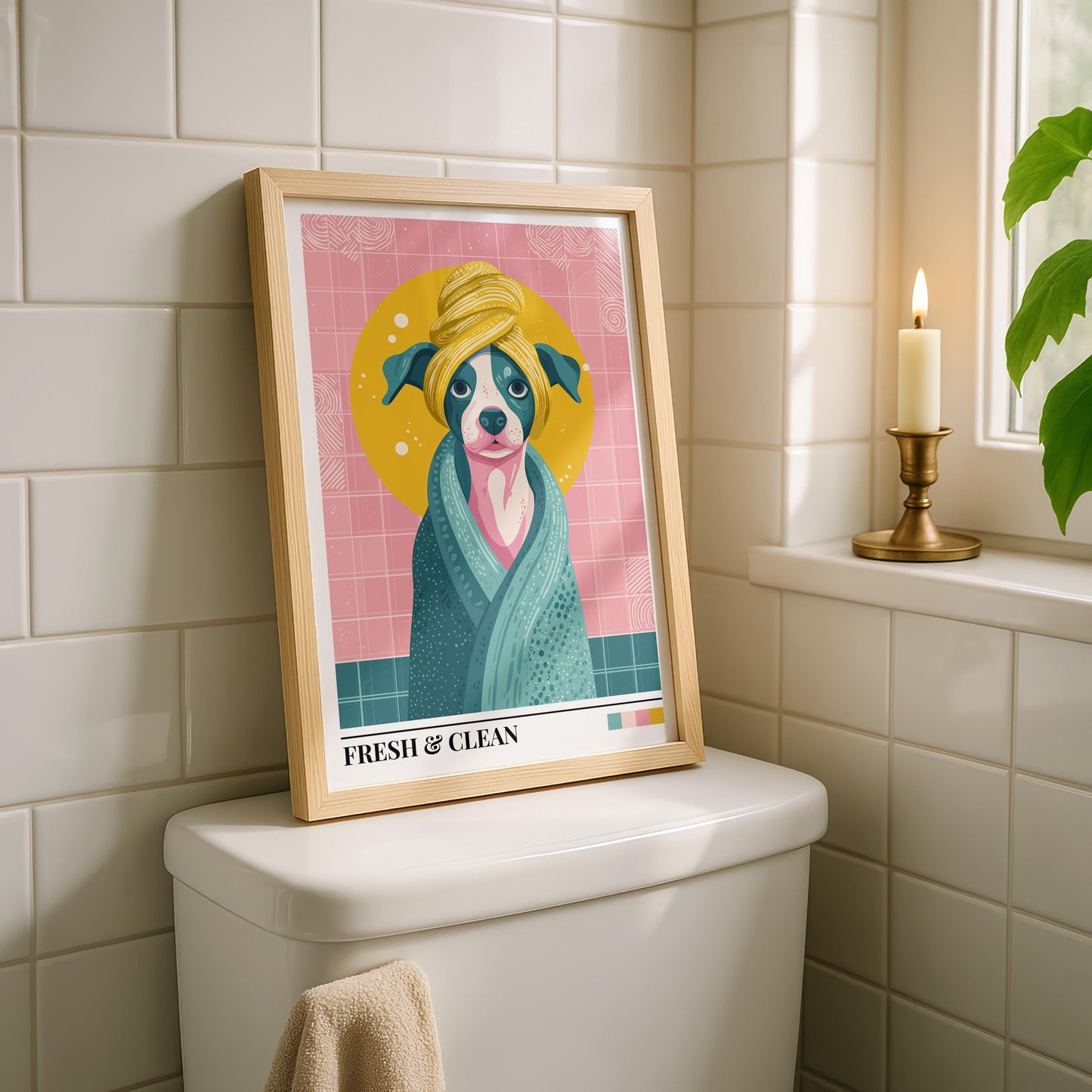 Bathroom Wall Art | Dog Bathroom Decor